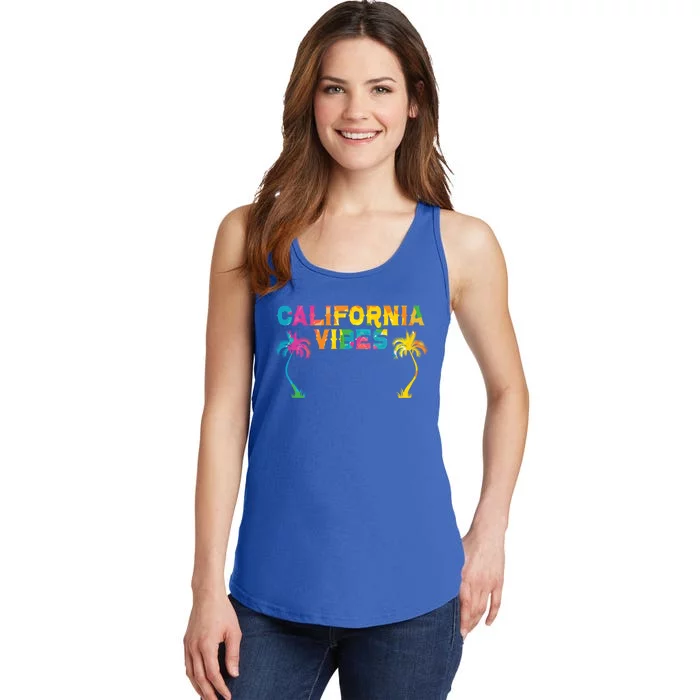 California Vibes Usa America American Californian Funny Gift Ladies Essential Tank