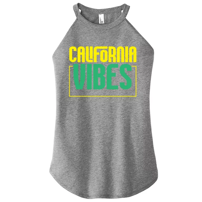 California Vibes Usa State America Travel Californian Cool Gift Women’s Perfect Tri Rocker Tank