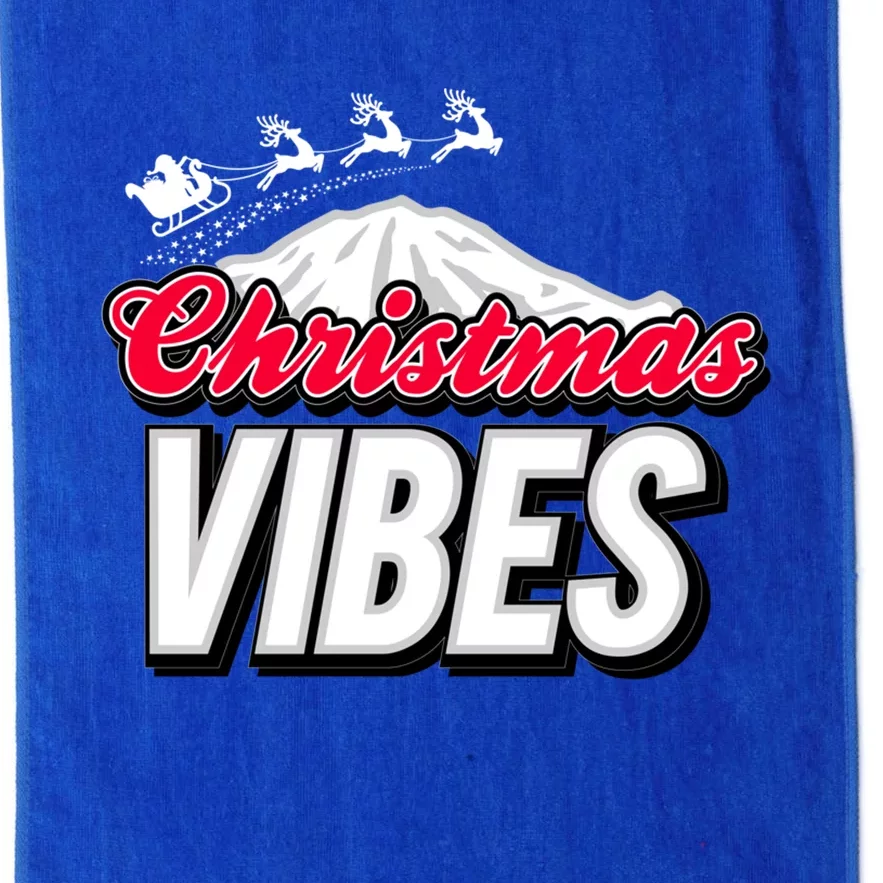 Christmas Vibes Until Santa Claus Comes Gift Platinum Collection Golf Towel