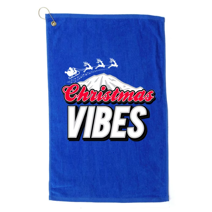 Christmas Vibes Until Santa Claus Comes Gift Platinum Collection Golf Towel