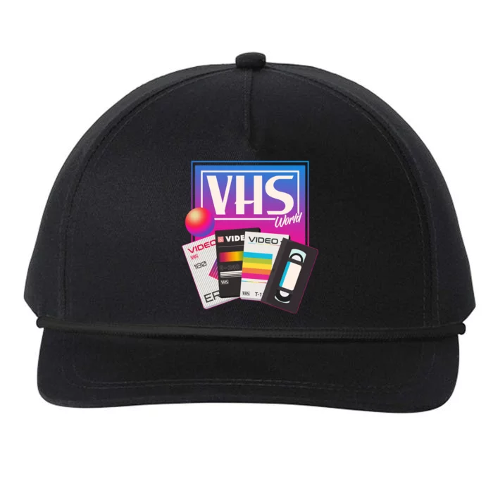 Cool Vintage VHS World Movie Tapes Snapback Five-Panel Rope Hat