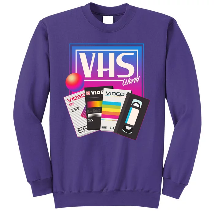 Cool Vintage VHS World Movie Tapes Sweatshirt