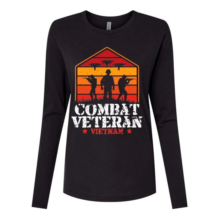 Combat Veteran Vietnam Veterans Day Premium Womens Cotton Relaxed Long Sleeve T-Shirt