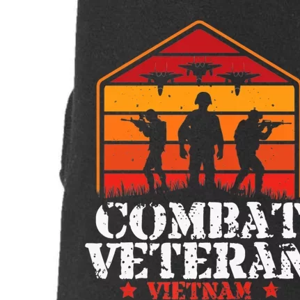 Combat Veteran Vietnam Veterans Day Premium Doggie 3-End Fleece Hoodie