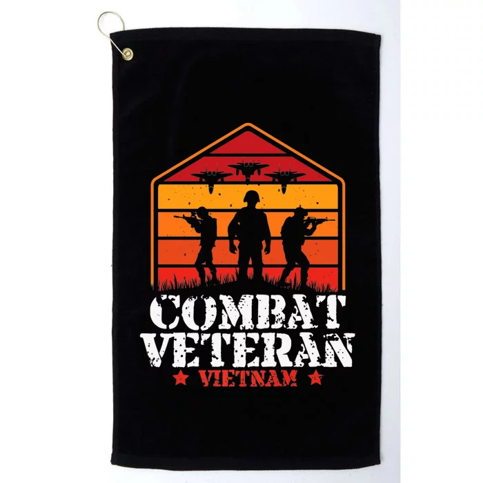 Combat Veteran Vietnam Veterans Day Premium Platinum Collection Golf Towel