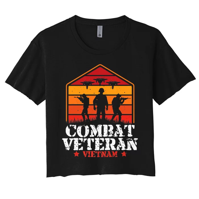 Combat Veteran Vietnam Veterans Day Premium Women's Crop Top Tee