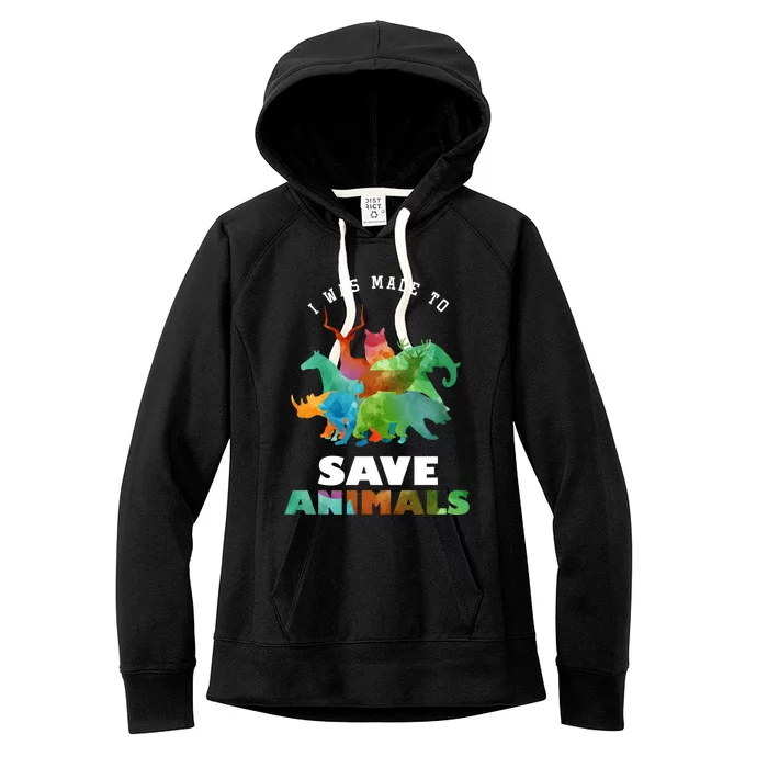 Cool Vets Veterinarian Made To Save Animal Rescuer Gift Women's Fleece Hoodie