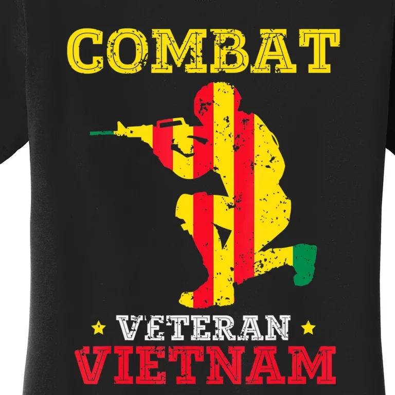 Combat Veteran Vietnam Retired Patriotic Women's T-Shirt