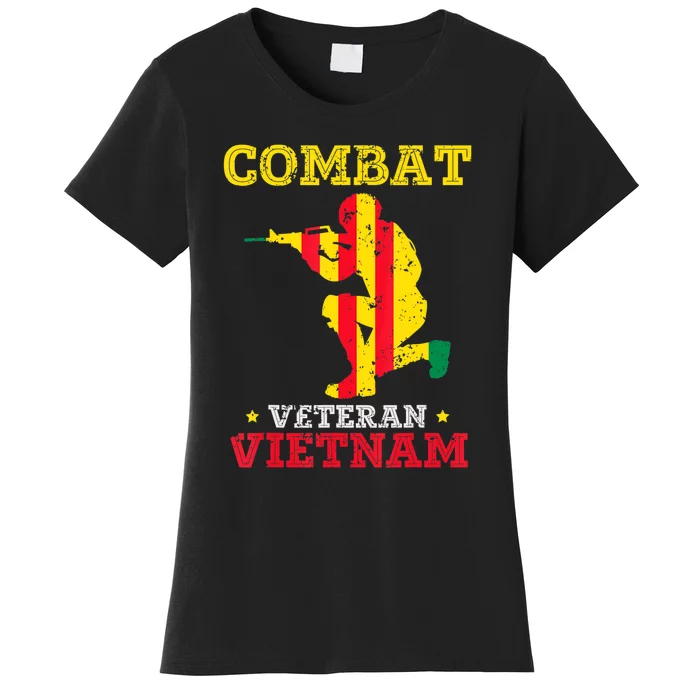 Combat Veteran Vietnam Retired Patriotic Women's T-Shirt