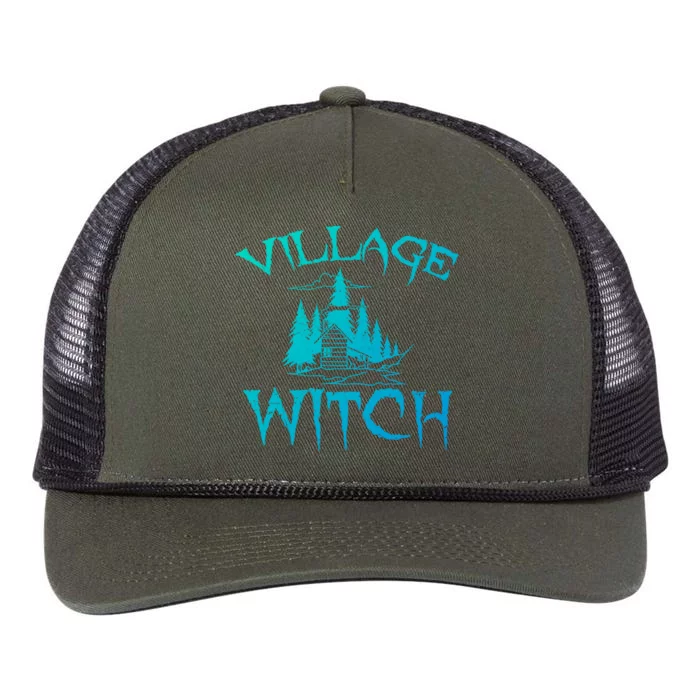 Cool Village Witch Cottage Farm Ecology Lovers Gift Retro Rope Trucker Hat Cap