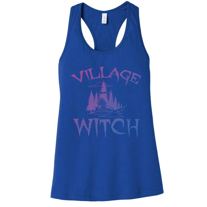 Cool Village Witch Cottage Farm Ecology Lovers Gift Women's Racerback Tank