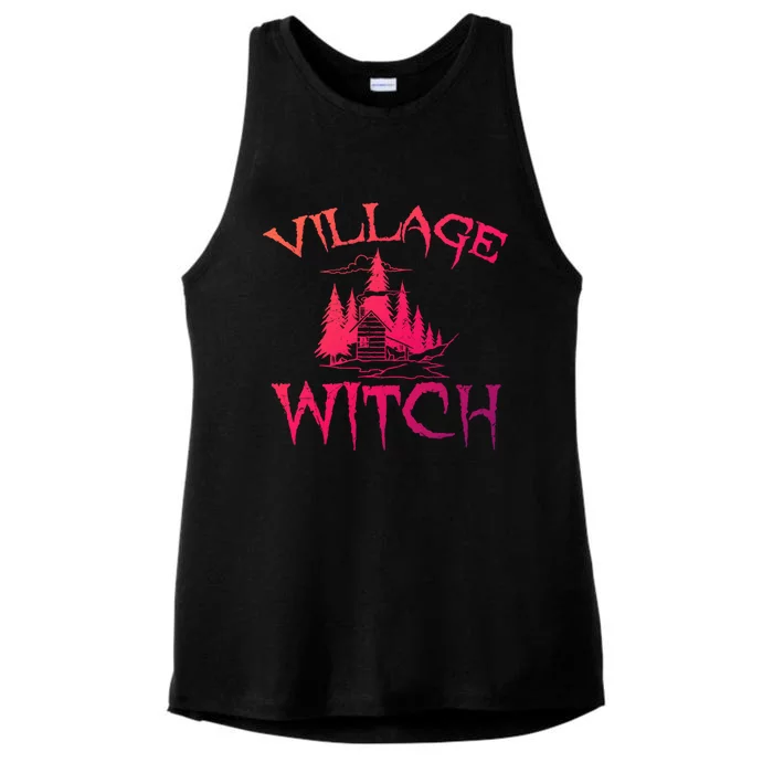 Cool Village Witch Cottage Farm Ecology Lovers Gift Ladies Tri-Blend Wicking Tank