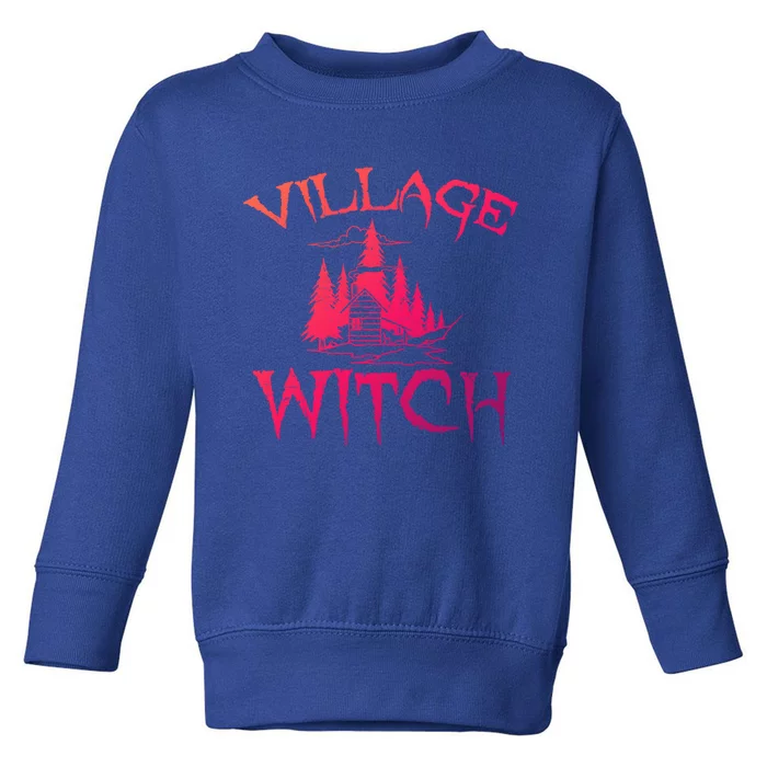 Cool Village Witch Cottage Farm Ecology Lovers Gift Toddler Sweatshirt