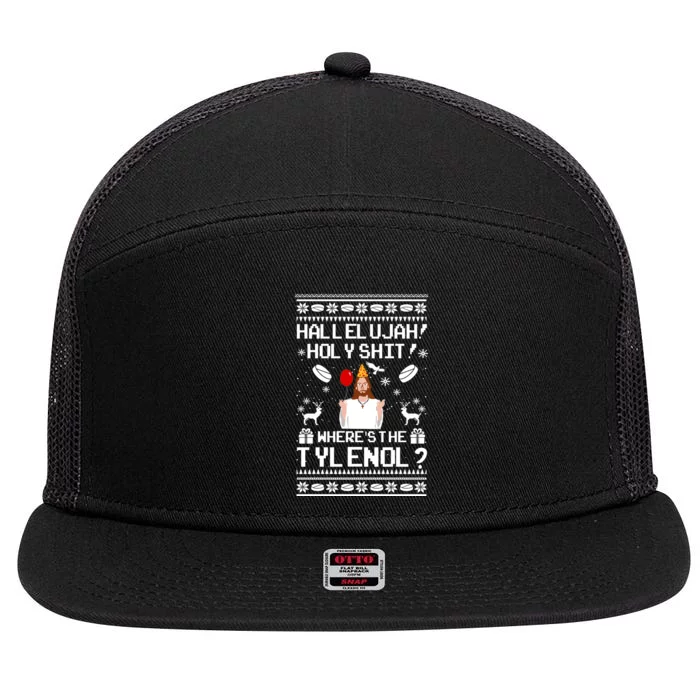 Christmas Vacation Wheres The Tylenol 7 Panel Mesh Trucker Snapback Hat