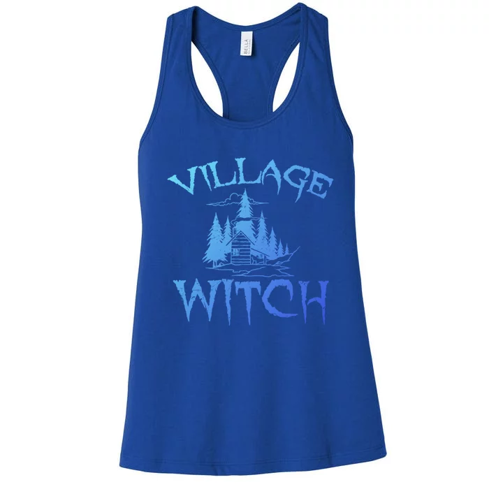 Cool Village Witch Cottage Farm Ecology Lovers Gift Women's Racerback Tank