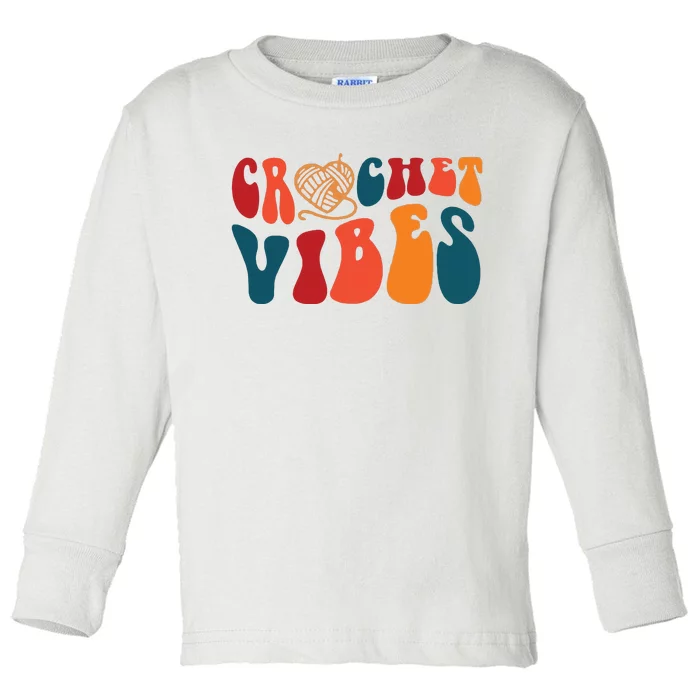 Crochet Vibes Yarn Toddler Long Sleeve Shirt