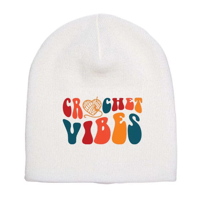 Crochet Vibes Yarn Short Acrylic Beanie