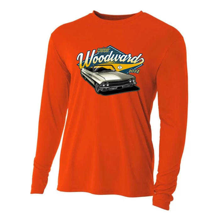 Cruisin Woodward 1962 Cadillac Coupe 2024 Cooling Performance Long Sleeve Crew