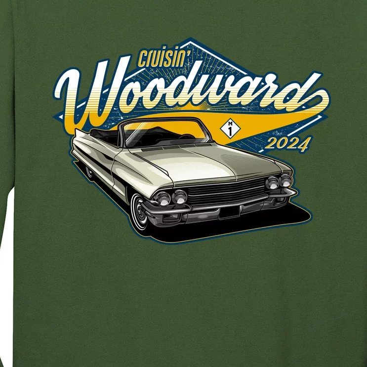 Cruisin Woodward 1962 Cadillac Coupe 2024 Long Sleeve Shirt