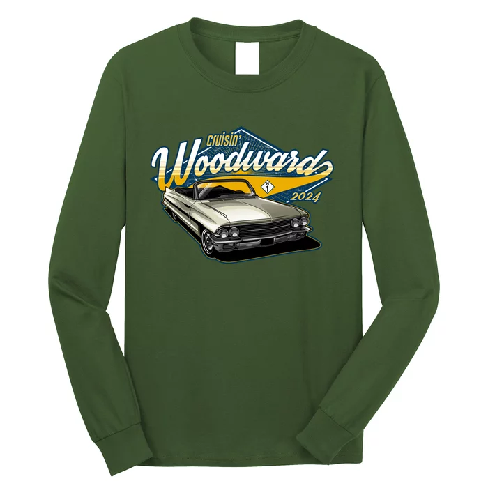 Cruisin Woodward 1962 Cadillac Coupe 2024 Long Sleeve Shirt