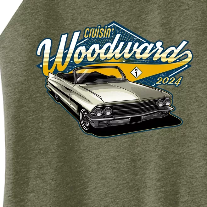 Cruisin Woodward 1962 Cadillac Coupe 2024 Women’s Perfect Tri Rocker Tank