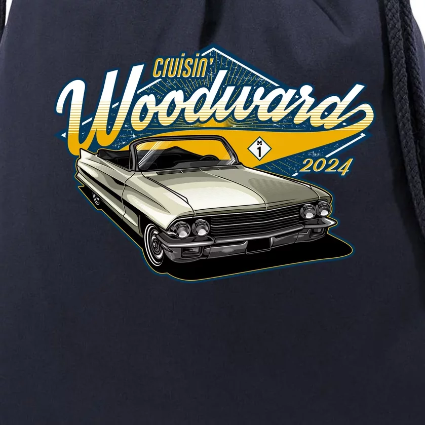 Cruisin Woodward 1962 Cadillac Coupe 2024 Drawstring Bag