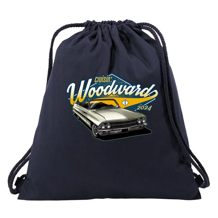 Cruisin Woodward 1962 Cadillac Coupe 2024 Drawstring Bag