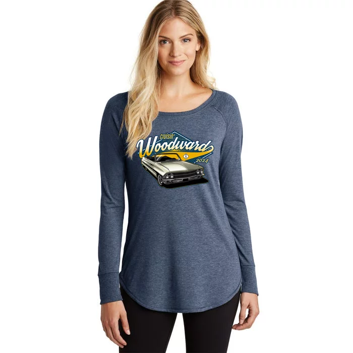 Cruisin Woodward 1962 Cadillac Coupe 2024 Women's Perfect Tri Tunic Long Sleeve Shirt