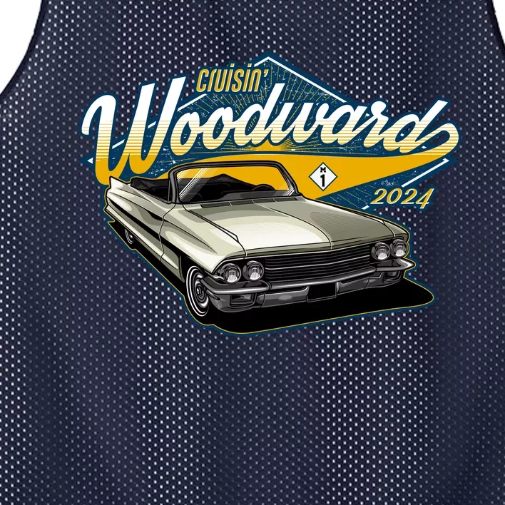 Cruisin Woodward 1962 Cadillac Coupe 2024 Mesh Reversible Basketball Jersey Tank