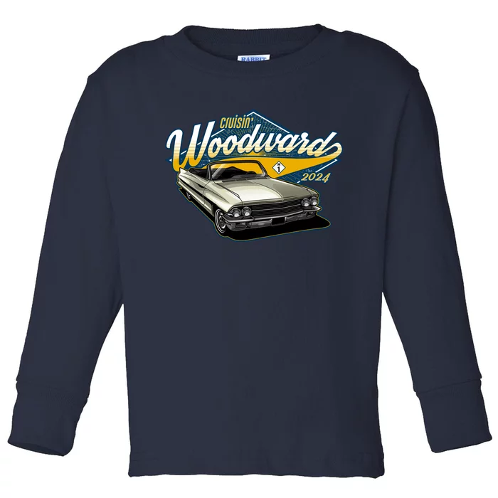 Cruisin Woodward 1962 Cadillac Coupe 2024 Toddler Long Sleeve Shirt