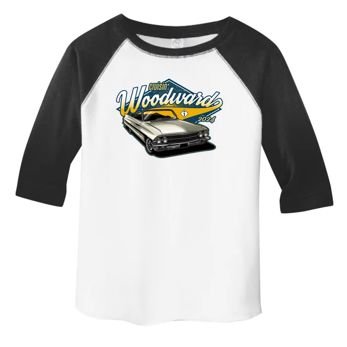 Cruisin Woodward 1962 Cadillac Coupe 2024 Toddler Fine Jersey T-Shirt