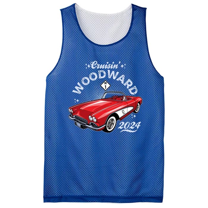 Cruisin Woodward 2024 1961 Chevrolet Corvette Mesh Reversible Basketball Jersey Tank