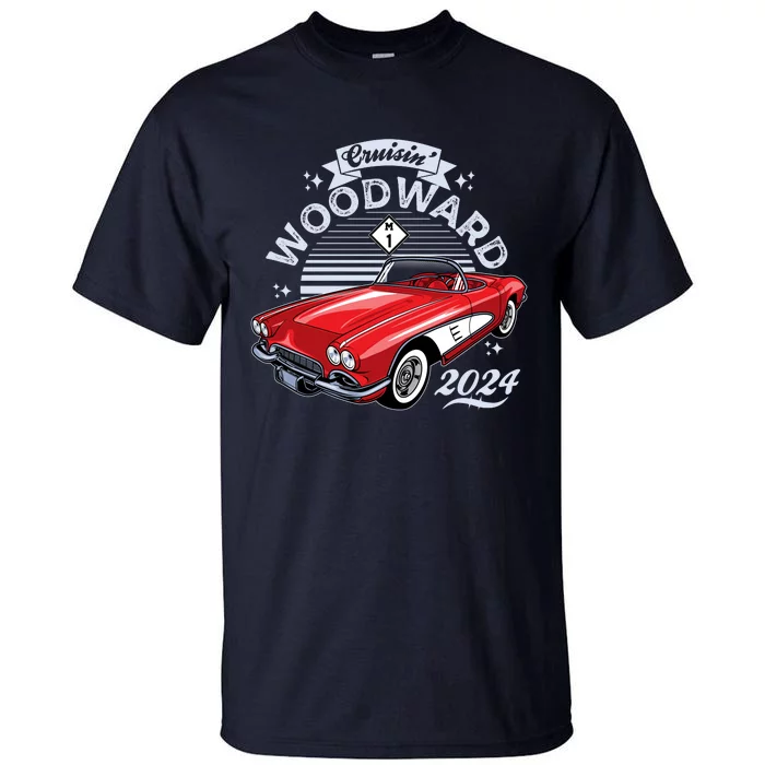 Cruisin Woodward 2024 1961 Chevrolet Corvette Tall T-Shirt