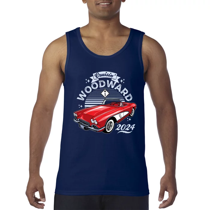 Cruisin Woodward 2024 1961 Chevrolet Corvette Tank Top