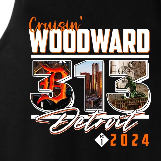 Cruisin Woodward 313 Detroit Michigan 2024 M1 Ladies Tri-Blend Wicking Tank