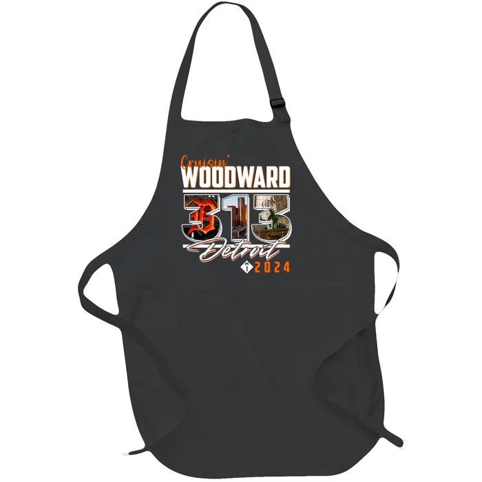 Cruisin Woodward 313 Detroit Michigan 2024 M1 Full-Length Apron With Pocket