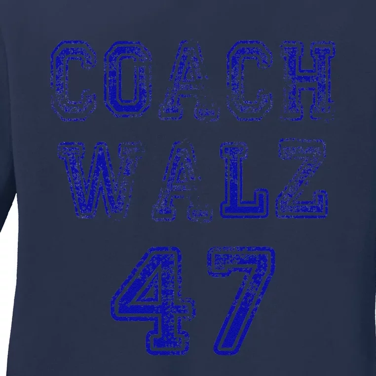 Coach Waltz 47 Harris Waltz 2024 Coach Walz Harris Walz 2024 Ladies Long Sleeve Shirt