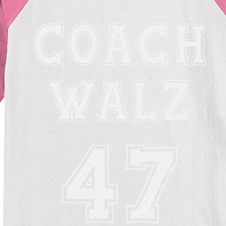 Coach Walz 47 Harris Walz 2024 Coach Waltz Harris Waltz 2024 Kids Colorblock Raglan Jersey