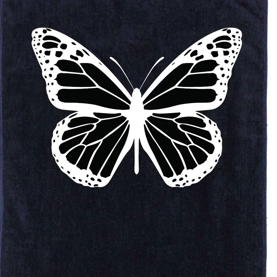 Cute White And Black Butterfly Platinum Collection Golf Towel