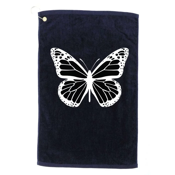 Cute White And Black Butterfly Platinum Collection Golf Towel