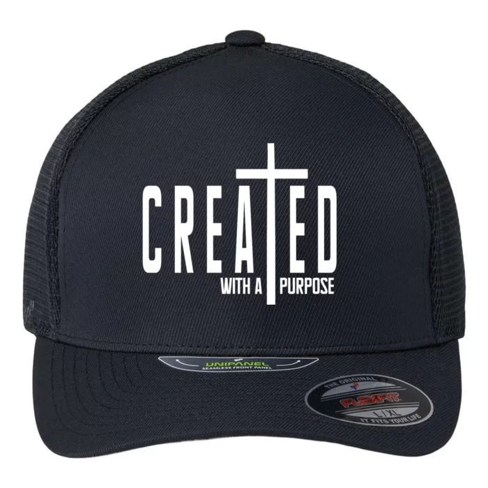 Created With A Purpose Jesus Flexfit Unipanel Trucker Cap