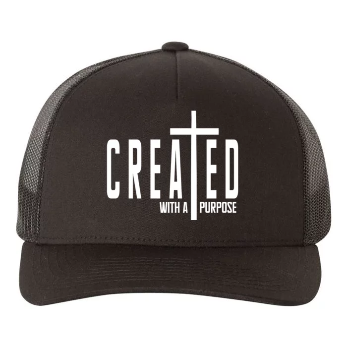 Created With A Purpose Jesus Yupoong Adult 5-Panel Trucker Hat