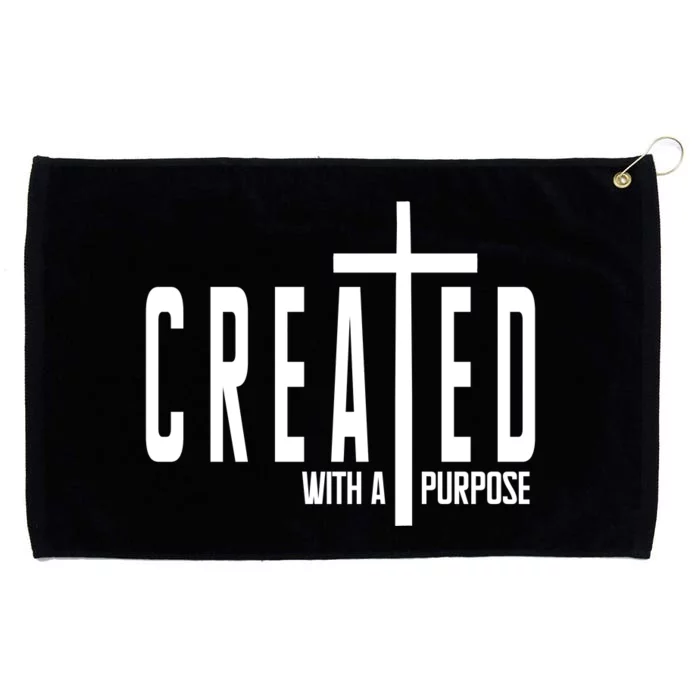 Created With A Purpose Jesus Grommeted Golf Towel