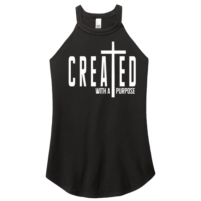 Created With A Purpose Jesus Women’s Perfect Tri Rocker Tank