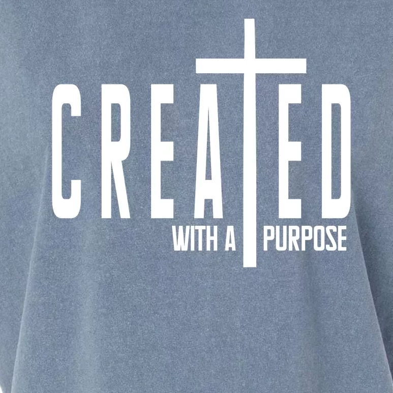 Created With A Purpose Jesus Garment-Dyed Women's Muscle Tee