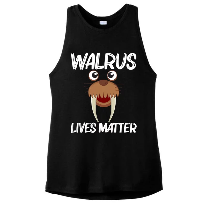 Cool Walrus Art For Arctic Ocean Animal Creature Ladies Tri-Blend Wicking Tank