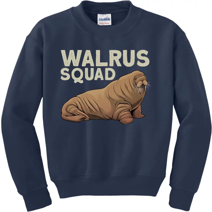 Cool Walrus Art For Ocean Animal Walrus Lover Kids Sweatshirt