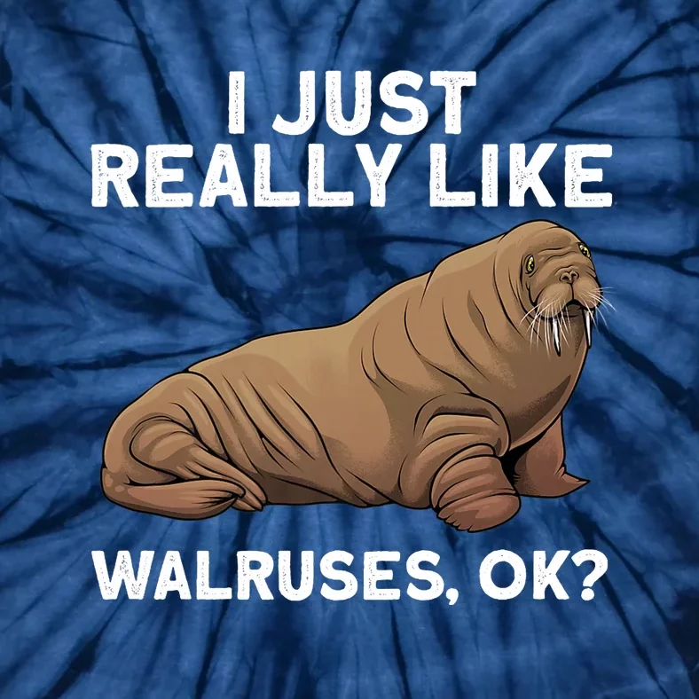 Cool Walrus Art For Pinniped Animal Walrus Lover Tie-Dye T-Shirt