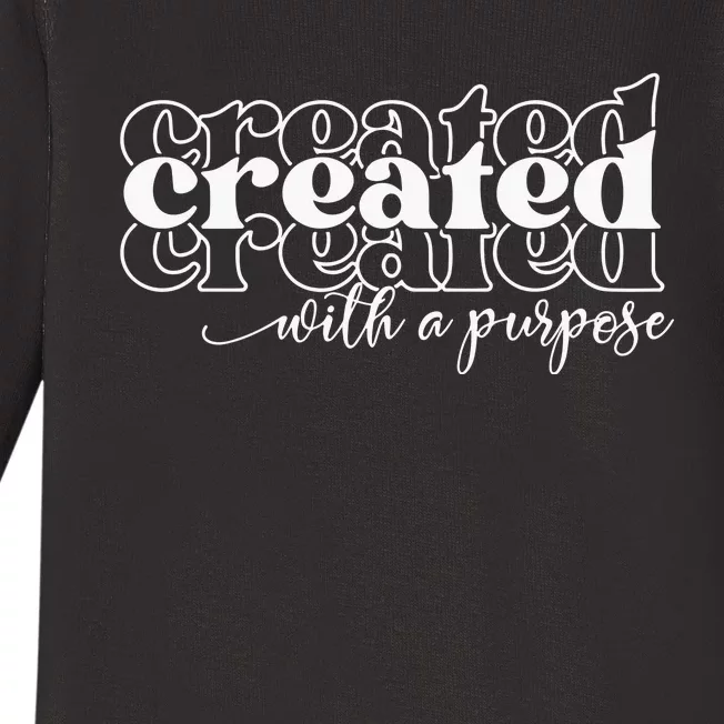 Created With A Purpose Christian Baby Long Sleeve Bodysuit