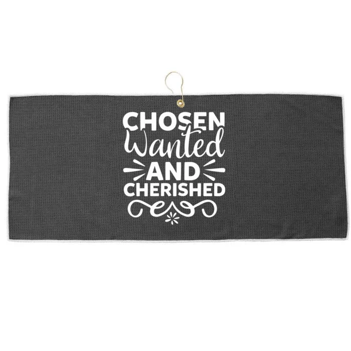 Chosen Wanted And Cherished Large Microfiber Waffle Golf Towel